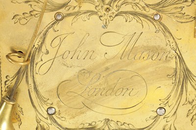 Lot 47 - JOHN MASON, LONDON. A RARE GEORGE III TRIPLE PAD TOP BRACKET CLOCK OF SMALL PROPORTIONS