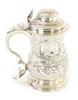 Lot 231 - A GEORGE II SILVER TANKARD