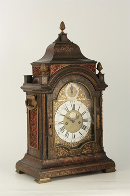 Lot 40 - JOHN ELLICOTT, LONDON. A FINE GEORGE II GREEN LACQUER CHINOISERIE BRACKET CLOCK