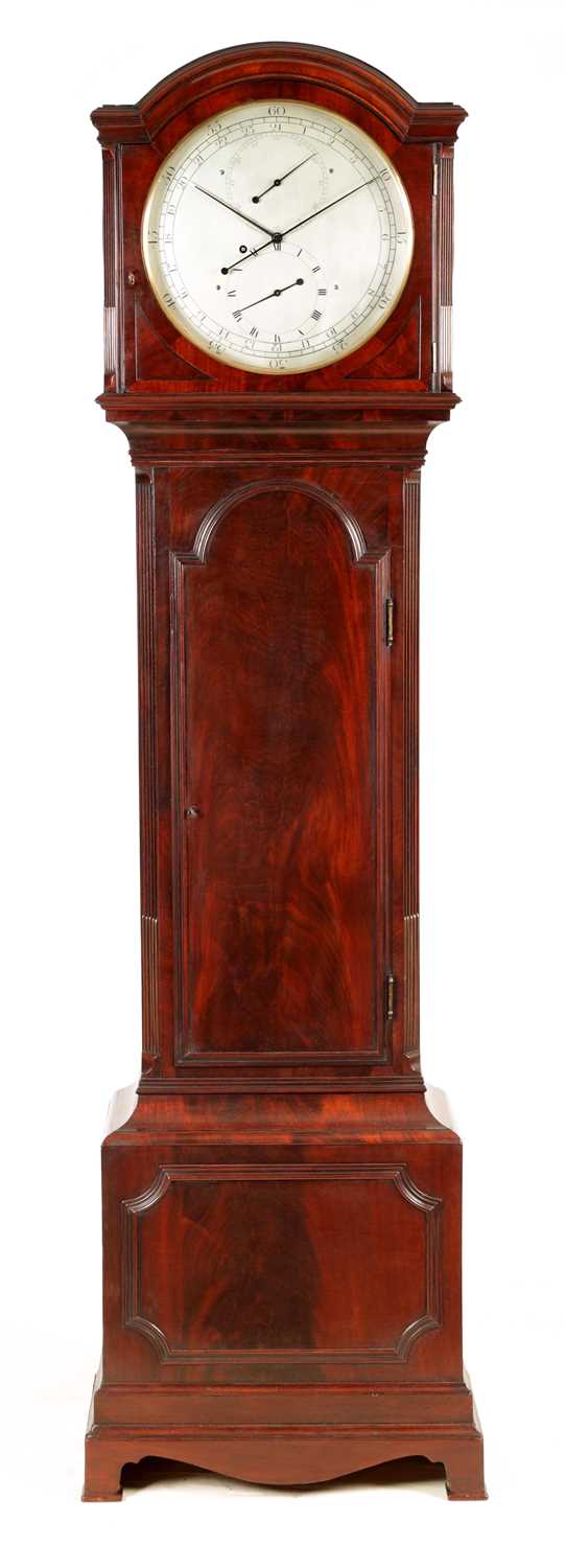 Lot 815 - ATTRIBUTED TO JOHN ARNOLD, LONDON.  AN IMPORTANT REGENCY MONTH DURATION DUAL TIME REGULATOR LONGCASE CLOCK