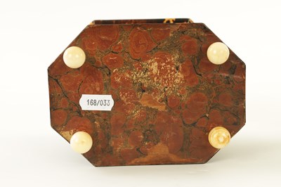Lot 643 - A FINE REGENCY TORTOISESHELL TEA CADDY