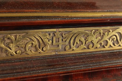 Lot 88 - EARDLEY NORTON, LONDON.  AN IMPOSING GEORGE III MAHOGANY AND BRASS MOUNTED THREE TRAIN BRACKET CLOCK OF UNUSUALLY  LARGE SIZE        LARGE