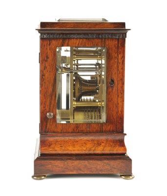 Lot 77 - FRODSHAM, GRACECHURCH STREET, LONDON. A FINE AND SMALL ROSEWOOD DOUBLE FUSEE LIBRARY CLOCK WITH LEVER ESCAPEMENT CIRCA 1840