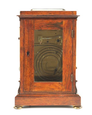 Lot 77 - FRODSHAM, GRACECHURCH STREET, LONDON. A FINE AND SMALL ROSEWOOD DOUBLE FUSEE LIBRARY CLOCK WITH LEVER ESCAPEMENT CIRCA 1840