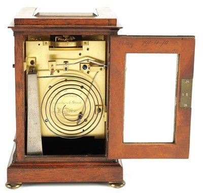 Lot 77 - FRODSHAM, GRACECHURCH STREET, LONDON. A FINE AND SMALL ROSEWOOD DOUBLE FUSEE LIBRARY CLOCK WITH LEVER ESCAPEMENT CIRCA 1840