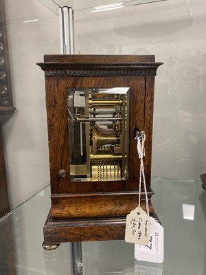 Lot 77 - FRODSHAM, GRACECHURCH STREET, LONDON. A FINE AND SMALL ROSEWOOD DOUBLE FUSEE LIBRARY CLOCK WITH LEVER ESCAPEMENT CIRCA 1840