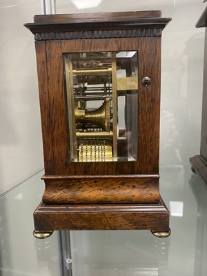 Lot 77 - FRODSHAM, GRACECHURCH STREET, LONDON. A FINE AND SMALL ROSEWOOD DOUBLE FUSEE LIBRARY CLOCK WITH LEVER ESCAPEMENT CIRCA 1840