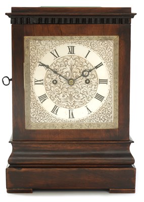 Lot 611 - JAMES MUIRHEAD, 90 BUCHANAN ST. GLASGOW. A MID 19TH CENTURY ROSEWOOD DOUBLE FUSEE FOUR GLASS MANTEL CLOCK