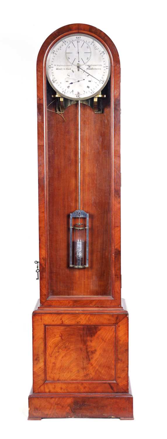Lot 42 - W. DAVIS & SONS, CHRONOMETER, WATCH & CLOCK MANUFACTURERS. A FINE QUALITY REGULATOR LONGCASE CLOCK