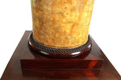 Lot 29 - VERISSIMO ALVES PEREIRA, PORTUGAL.  A RARE MID 19TH CENTURY WORLD TIME ANTIQUE ROSEWOOD PEDESTAL LIBRARY CLOCK