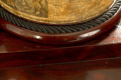 Lot 29 - VERISSIMO ALVES PEREIRA, PORTUGAL.  A RARE MID 19TH CENTURY WORLD TIME ANTIQUE ROSEWOOD PEDESTAL LIBRARY CLOCK