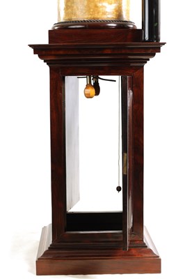 Lot 29 - VERISSIMO ALVES PEREIRA, PORTUGAL.  A RARE MID 19TH CENTURY WORLD TIME ANTIQUE ROSEWOOD PEDESTAL LIBRARY CLOCK