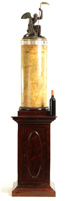 Lot 29 - VERISSIMO ALVES PEREIRA, PORTUGAL.  A RARE MID 19TH CENTURY WORLD TIME ANTIQUE ROSEWOOD PEDESTAL LIBRARY CLOCK