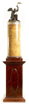 Lot 29 - VERISSIMO ALVES PEREIRA, PORTUGAL.  A RARE MID 19TH CENTURY WORLD TIME ANTIQUE ROSEWOOD PEDESTAL LIBRARY CLOCK