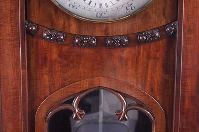 Lot 65 - ATT. JAMES CONDLIFF  A SUPERB FIDDLE BACK AND FIGURED MAHOGANY GOTHIC REGULATOR LONGCASE CLOCK IN THE MANNER OF THOMAS HOPE