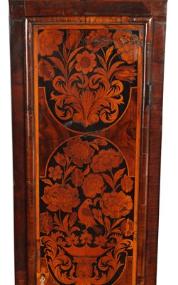Lot 76 - ROBERT BROWNE CHELMSFORD. A WILLIAM & MARY WALNUT & MARQUETRY PANELLED LONGCASE CLOCK