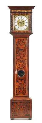 Lot 76 - ROBERT BROWNE CHELMSFORD. A WILLIAM & MARY WALNUT & MARQUETRY PANELLED LONGCASE CLOCK