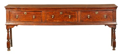 Lot 785 - A LATE 17TH CENTURY OAK LONG DRESSER OF GOOD COLOUR