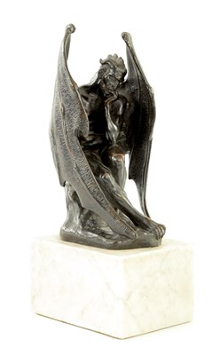 Lot 407 - AIMÉ-JULES DALOU, FRENCH 1838-1902. A 19TH CENTURY PATINATED BRONZE SCULPTURE