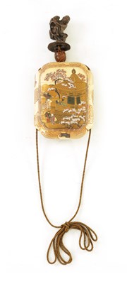 Lot 125 - A FINE LATE 19TH CENTURY JAPANESE IVORY AND LACQUERWORK SHIBAYAMA THREE CASE INRO