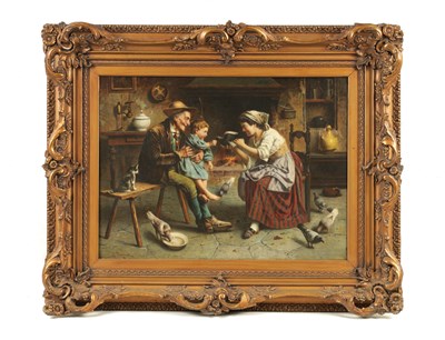 Lot 458 - JULES ZERMATI 1880-1920. A LATER 19TH CENTURY ITALIAN OIL ON CANVAS