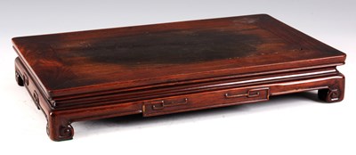Lot 186 - A 19th CENTURY CHINESE HARDWOOD STAND with...