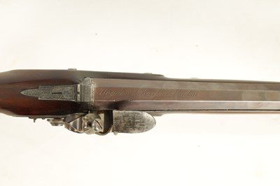 Lot 286 - WOGDON & BARTON, LONDON. A FINE CASED PAIR OF EARLY 19TH CENTURY FLINTLOCK DUELLING PISTOLS