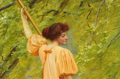 Lot 433 - LEONARD CHARLES NIGHTINGALE (fl. 1880-1904) A LARGE AND IMPRESSIVE LATE 19TH CENTURY PRE-RAPHAELITE OIL ON CANVAS