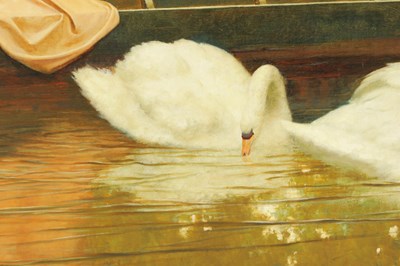 Lot 433 - LEONARD CHARLES NIGHTINGALE (fl. 1880-1904) A LARGE AND IMPRESSIVE LATE 19TH CENTURY PRE-RAPHAELITE OIL ON CANVAS