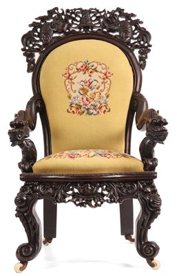 Lot 191 - A LATE 19TH CENTURY CHINESE CARVED HARDWOOD...