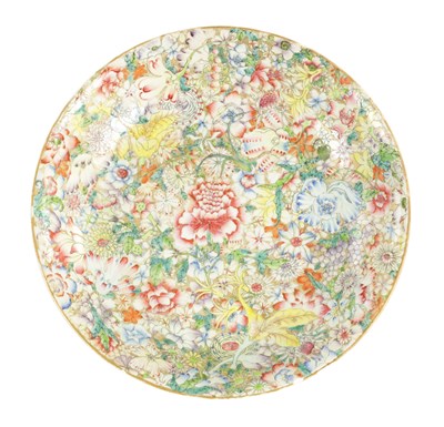 Lot 46 - A LARGE CHINESE FAMILLE ROSE SHALLOW BOWL
