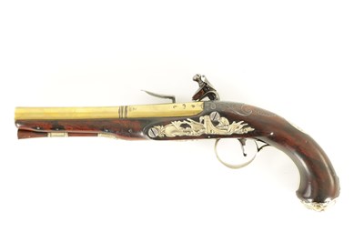 Lot 284 - A FINE GEORGE III BRASS BARRELED FLINTLOCK PISTOL BY KETLAND & CO