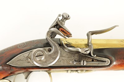 Lot 284 - A FINE GEORGE III BRASS BARRELED FLINTLOCK PISTOL BY KETLAND & CO