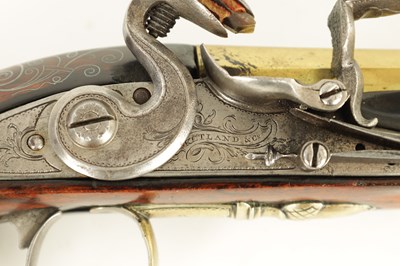Lot 284 - A FINE GEORGE III BRASS BARRELED FLINTLOCK PISTOL BY KETLAND & CO
