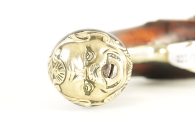Lot 284 - A FINE GEORGE III BRASS BARRELED FLINTLOCK PISTOL BY KETLAND & CO