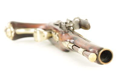 Lot 284 - A FINE GEORGE III BRASS BARRELED FLINTLOCK PISTOL BY KETLAND & CO