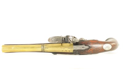Lot 284 - A FINE GEORGE III BRASS BARRELED FLINTLOCK PISTOL BY KETLAND & CO