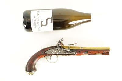Lot 284 - A FINE GEORGE III BRASS BARRELED FLINTLOCK PISTOL BY KETLAND & CO