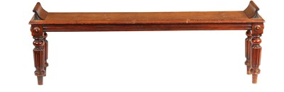 Lot 786 - A WILLIAM IV MAHOGANY WINDOW BENCH IN THE MANNER OF GILLOWS