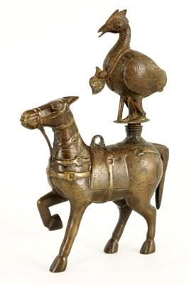 Lot 80 - AN EARLY CHINESE BRONZE CENSER