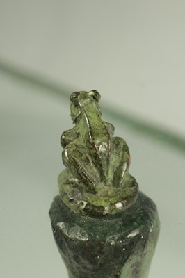 Lot 419 - A STYLISH 20TH CENTURY GREEN PATINATED BRONZE GLASS TWO-TIER OCCASIONAL TABLE SIGNED DIEGO GIACOMETTI