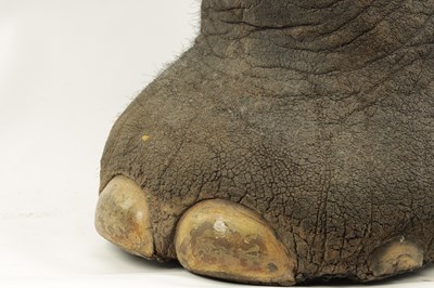 Lot 424 - A 19TH CENTURY ELEPHANTS FOOT STOOL