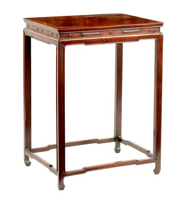Lot 101 - A 20TH CENTURY CHINESE HARDWOOD OCCASIONAL TABLE