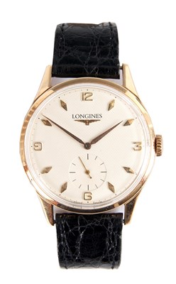 Lot 217 - A GENTLEMAN’S 18CT GOLD LONGINES WRISTWATCH...
