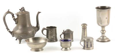 Lot 526 - A SELECTION OF PEWTERWARE