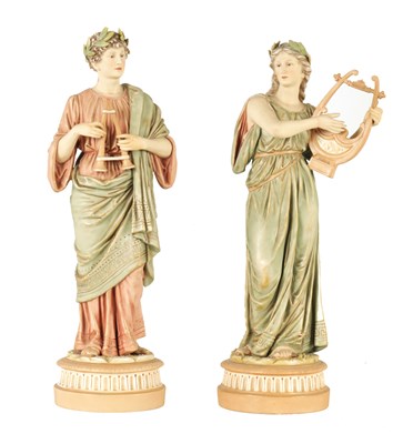 Lot 107 - A PAIR OF 19TH CENTURY ROYAL DUX FIGURES