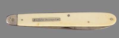 Lot 58 - A GOOD 19TH CENTURY IVORY HANDLED POCKET KNIFE BY MOSLEY LONDON