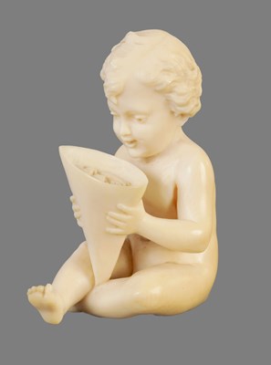 Lot 48 - ATT. FERDINAND PREISS. AN EARLY 20TH CENTURY CARVED IVORY SCULPTURE