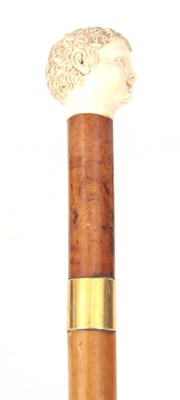 Lot 358 - A 19TH CENTURY MALACCA WALKING STICK BY JONATHAN HOWELL