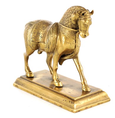 Lot 264 - AN EASTERN BRONZE SCULPTURE OF A STANDING HORSE
